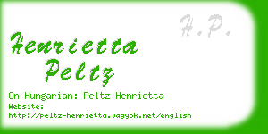 henrietta peltz business card